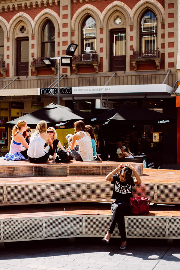 The Rundle Mall refurbishment has seen the introduction of this nicely designed and resolved furniture